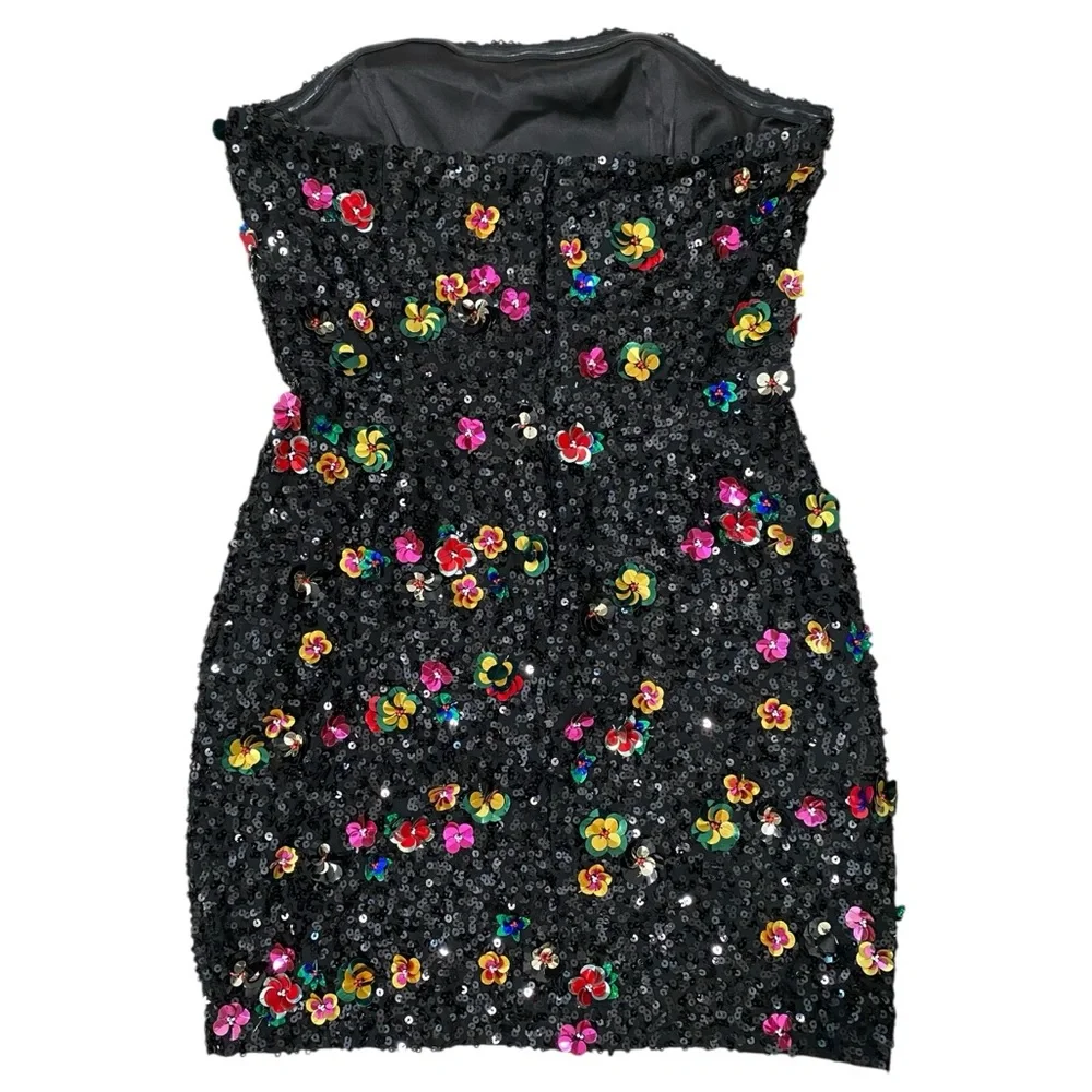 NWT Ramy Brook Anastasia Strapless Sequin Mini Dress Size 6 - Picture 6 of 8